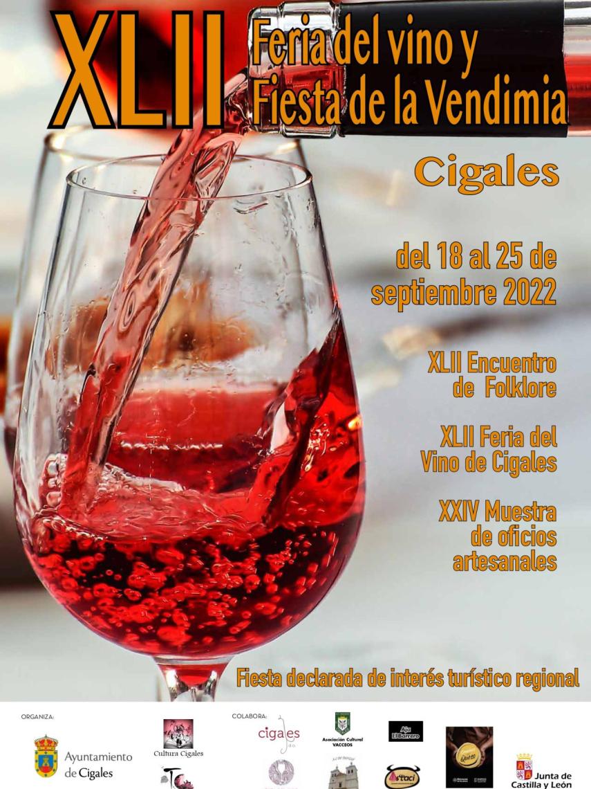 Cartel de la Fiesta de la Vendimia 2022 en Cigales