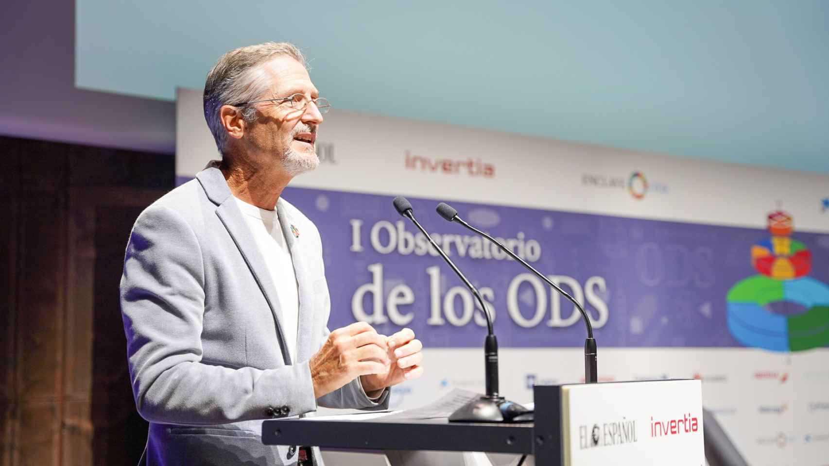 Fernando Valladares, director del grupo de Ecología y Cambio Global del CSIC, durante su intervención en la apertura de la tercera jornada del I Observatorio de los ODS.