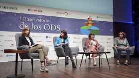 Las intervinientes en la mesa redonda de Acción por el Clima, este viernes en Madrid