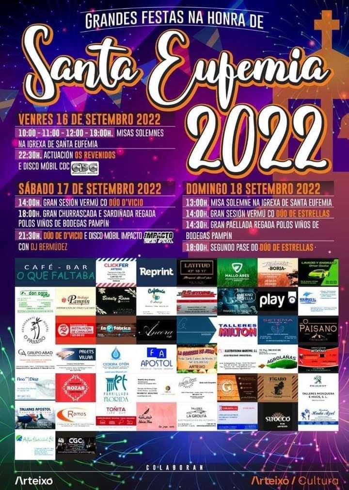Cartel de las fiestas de Santa Eufemia 2022.