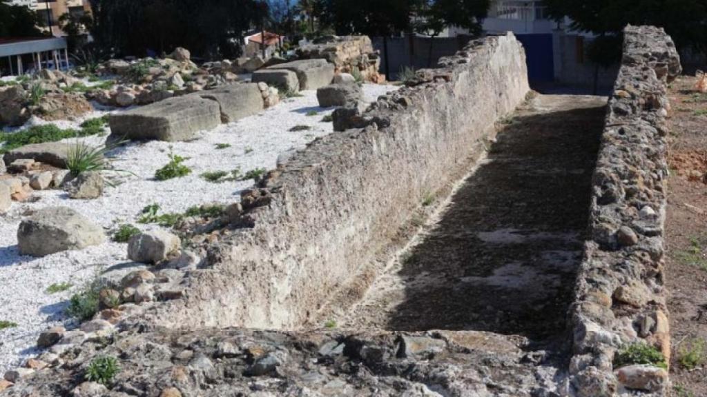 Fábrica de salazones encontrada en Fuengirola.