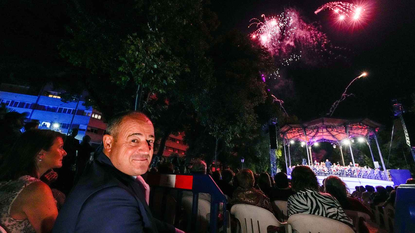 El alcalde de Albacete, Emilio Sáez, en un momento de la última jornada de la Feria