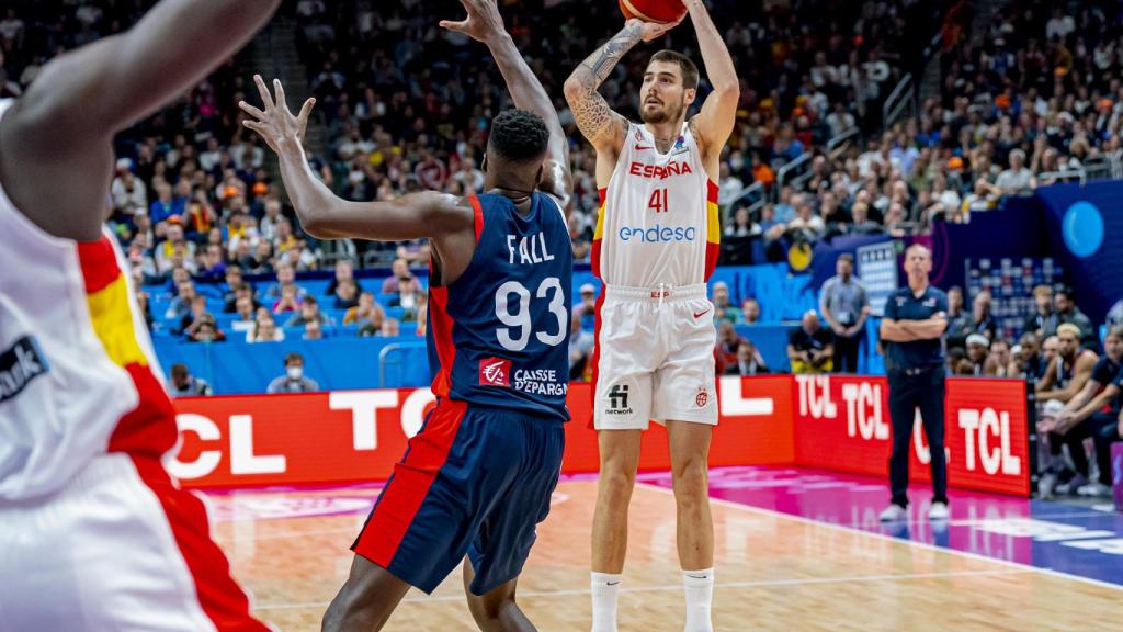 Juancho Hernangómez, en la final del Eurobasket 2022 ante Francia