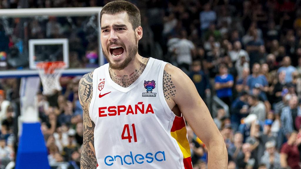 Juancho Hernangómez, en la final del Eurobasket 2022 ante Francia