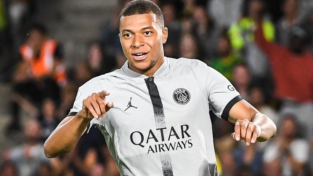 Kylian Mbappé, en un partido del PSG de la temporada 2022/2023