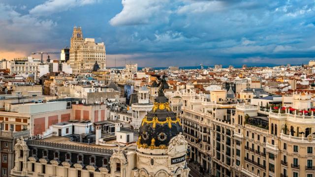 Vistas de Madrid desde el Círculo de Bellas Artes.