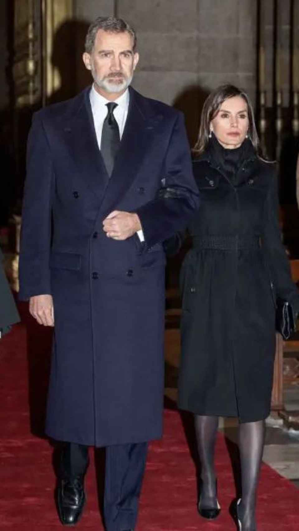 Felipe VI y Letizia presidieron el funeral de la tía del Rey.