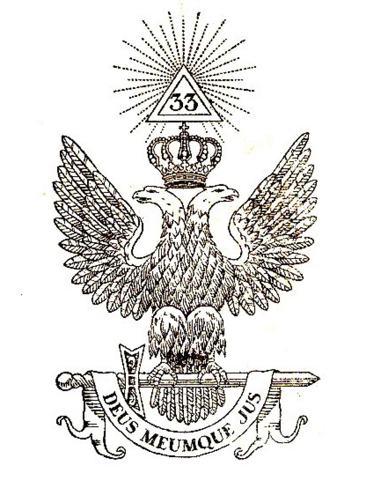 Águila bicéfala, un símbolo asociado al Rito Escocés Antiguo y Aceptado.