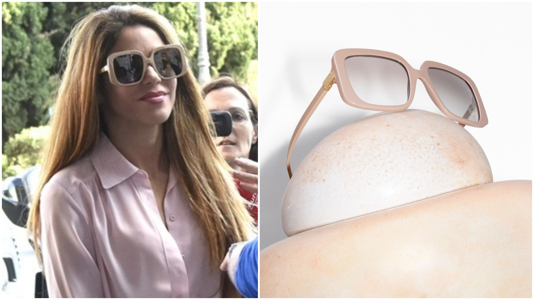 Shakira con sus gafas de Burberry.