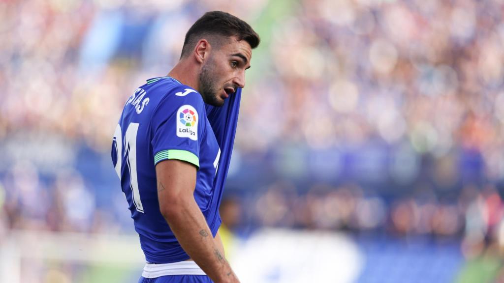 Juan Iglesias durante un partido del Getafe