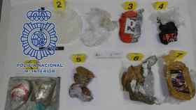 Efectos sustraídos al detenido en Vigo por tráfico de drogas.