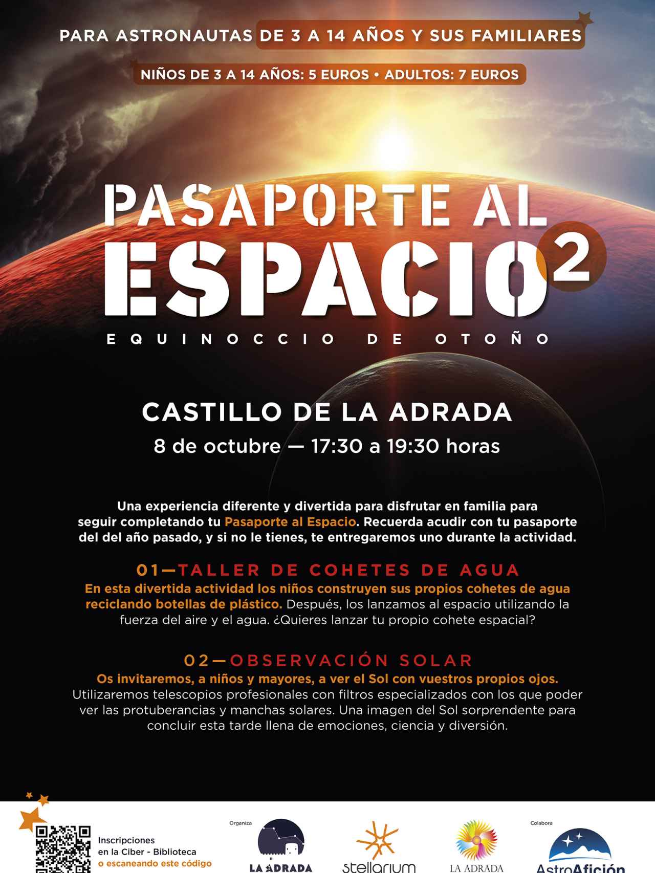 Cartel de 'Pasaporte al Espacio 2' que se celebrará en La Adrada.