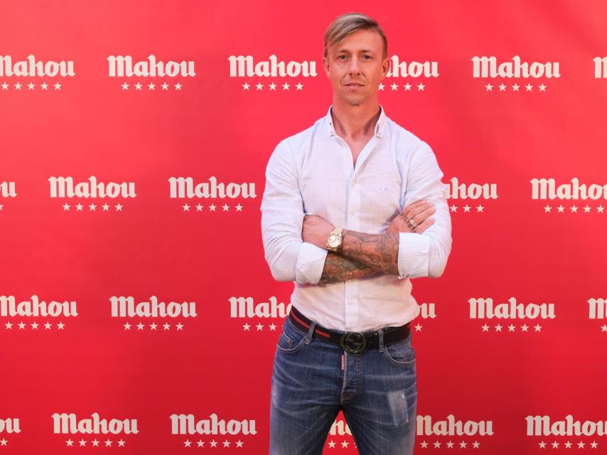 Guti posando en el 'photocall'.