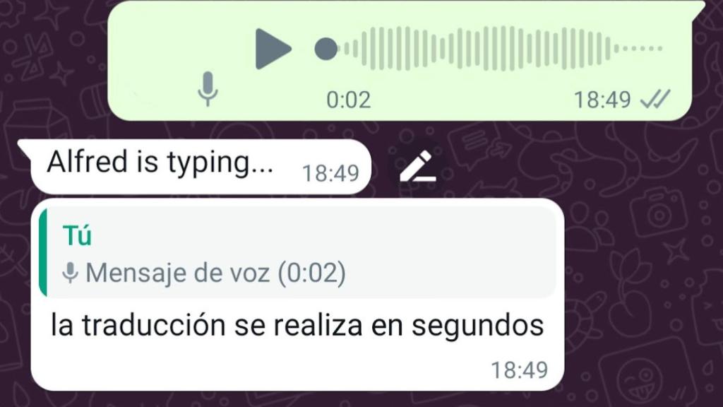 Transcripción en WhatsApp