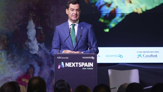 El presidente de la Junta de Andalucía, Juanma Moreno, este martes.