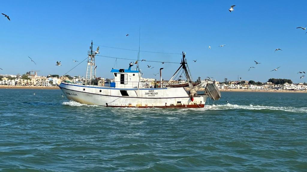 Arrastrero en Sanlúcar de Barrameda.