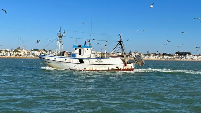 Arrastrero en Sanlúcar de Barrameda.