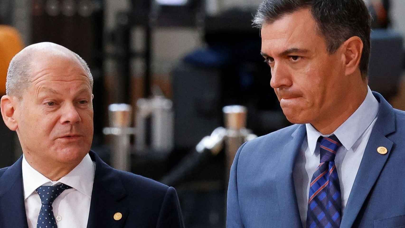 El canciller alemán, Olaf Scholz, y el presidente español, Pedro Sánchez