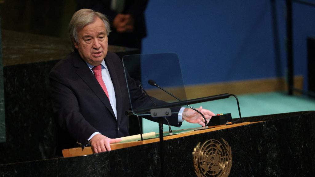 El secretario general de la ONU, António Guterres, durante su intervención de este martes.