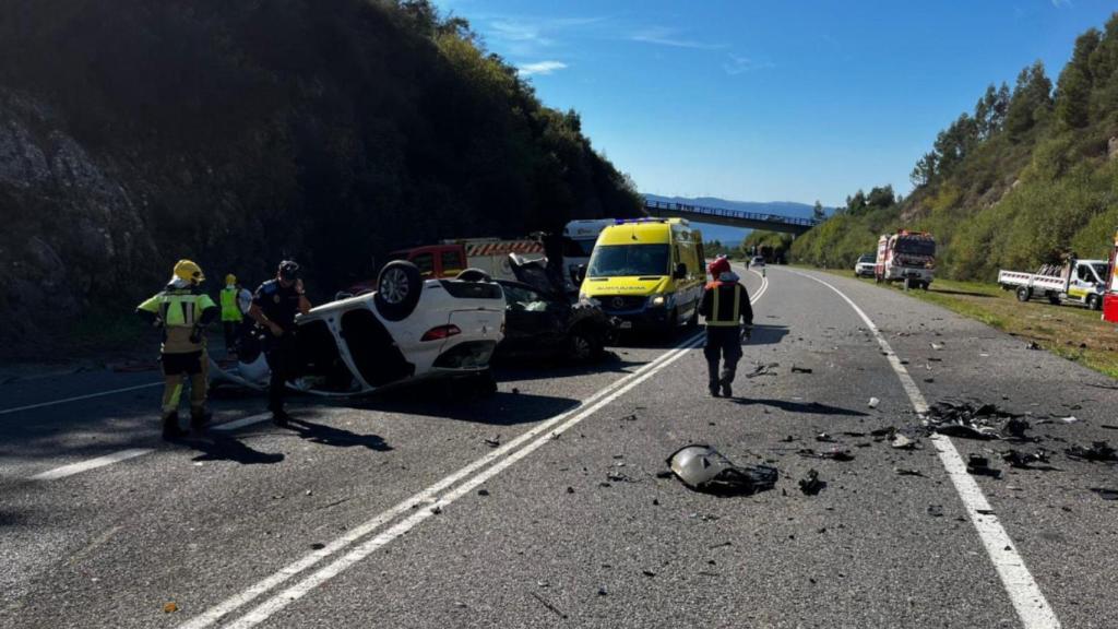 Accidente múltiple en Noia (A Coruña)