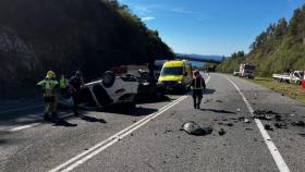 Accidente múltiple en Noia (A Coruña)