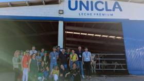 Visita de cooperativistas irlandeses a las fábrica de leche Únicla