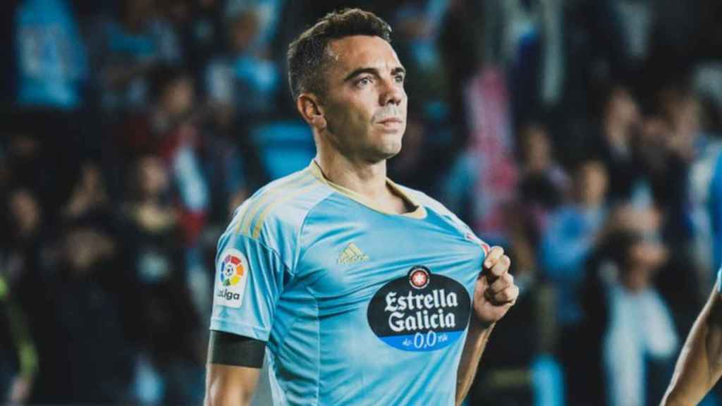 Iago Aspas celebrando un gol la temporada pasada.