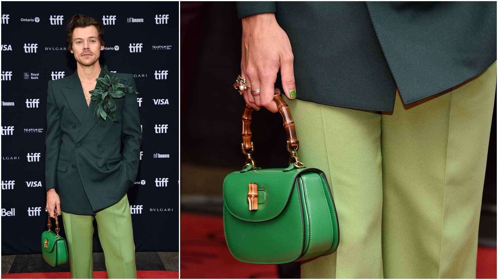 Harry Styles con bolso de Gucci en el estreno de 'My Policeman' en Toronto.