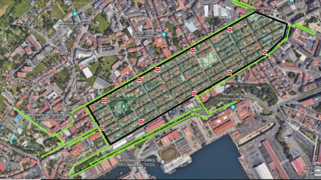 Plano de las restricciones a los vehículos de motor