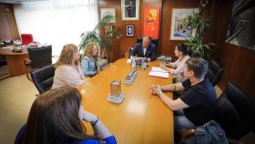 Reunión con las familias afectadas del IES Rego de Trabe de Culleredo (A Coruña).