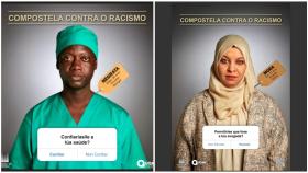 Carteles de la campaña Compostela contra o racismo