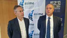 Enrique Mallón y Óscar Gómez en el evento de Asime y Aclunaga.