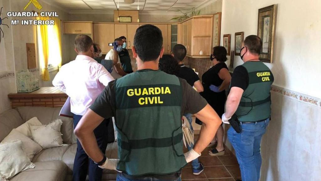 Reconstrucción de los hechos por parte de la Guardia Civil durante la investigación.