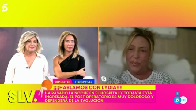 Lydia Lozano rompe a llorar en 'Sálvame' después de su operación.