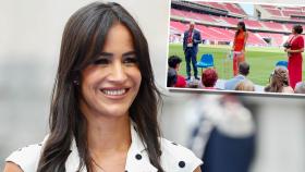 Begoña Villacís ha oficiado la primera boda celebrada en el estadio Metropolitano.