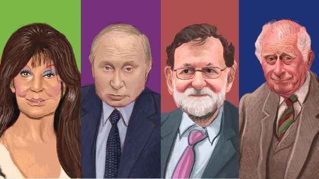Lita Trujillo, Vladímir Putin, Mariano Rajoy y Carlos III.