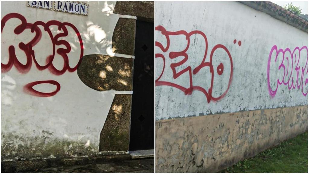 Pintadas aparecidas en la Capela de San Ramón.