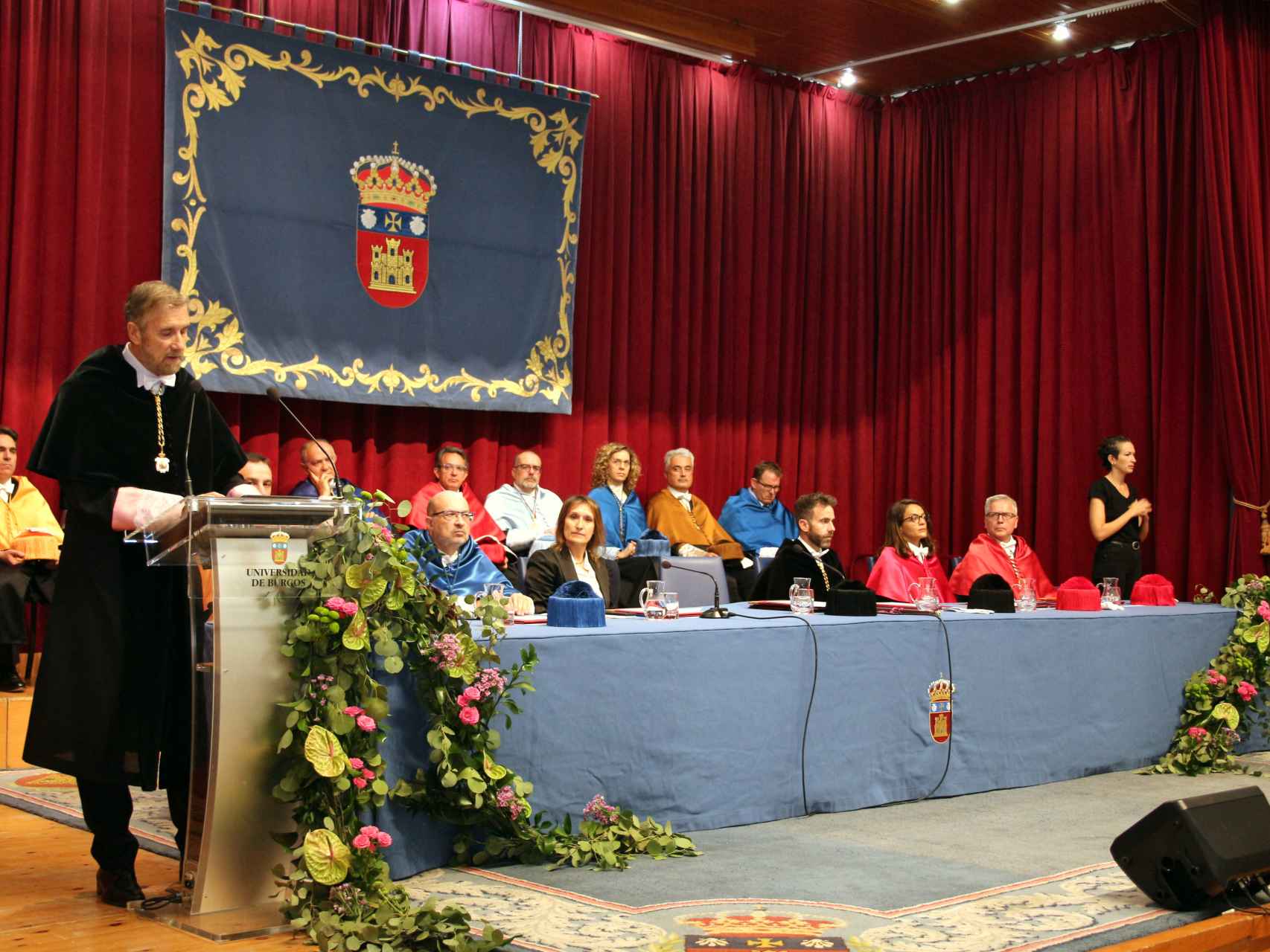 Acto de apertura del curso 22/23 en la Universidad de Burgos, este lunes.