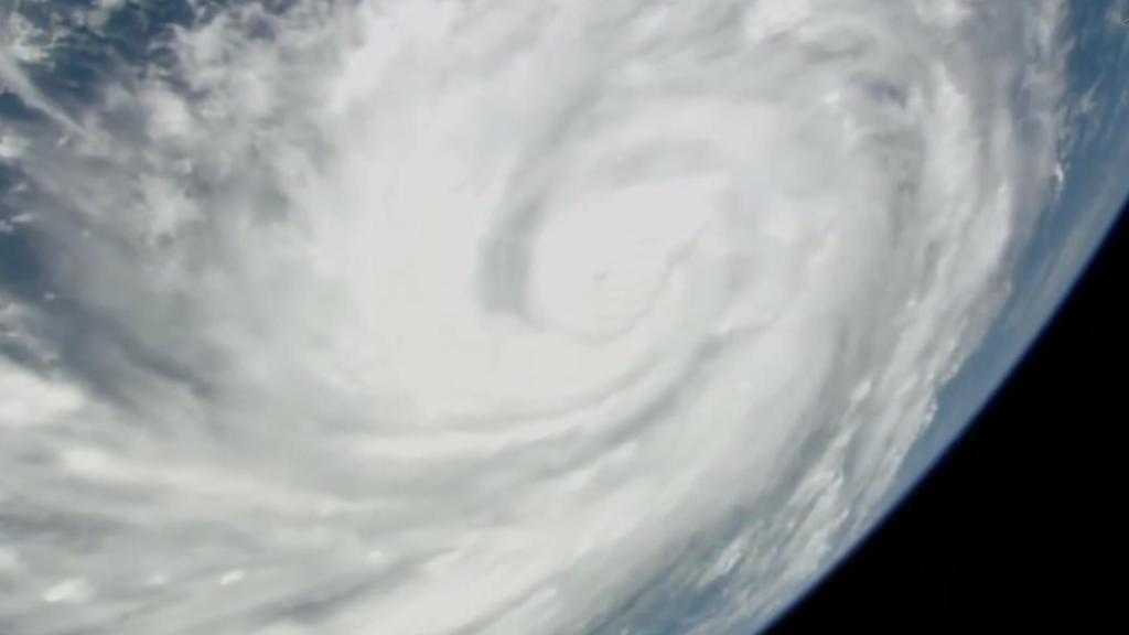 Captura del vídeo de la NASA en el que se ve al Huracán IAN.