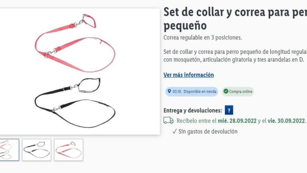 El nuevo set de collar y correa de Lidl