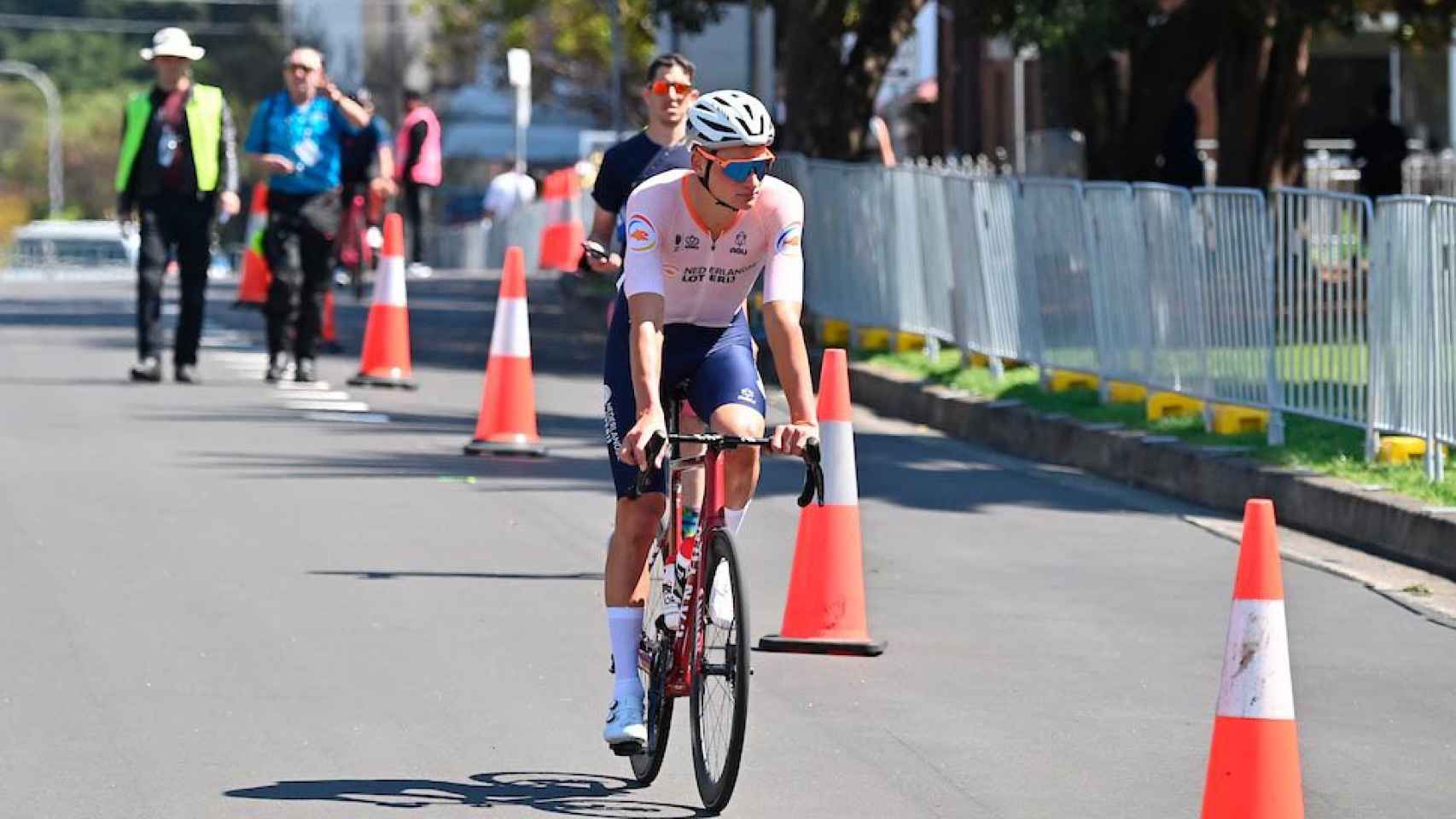 Mathieu van der Poel en los Mundiales de ciclismo de Wollongong 2022