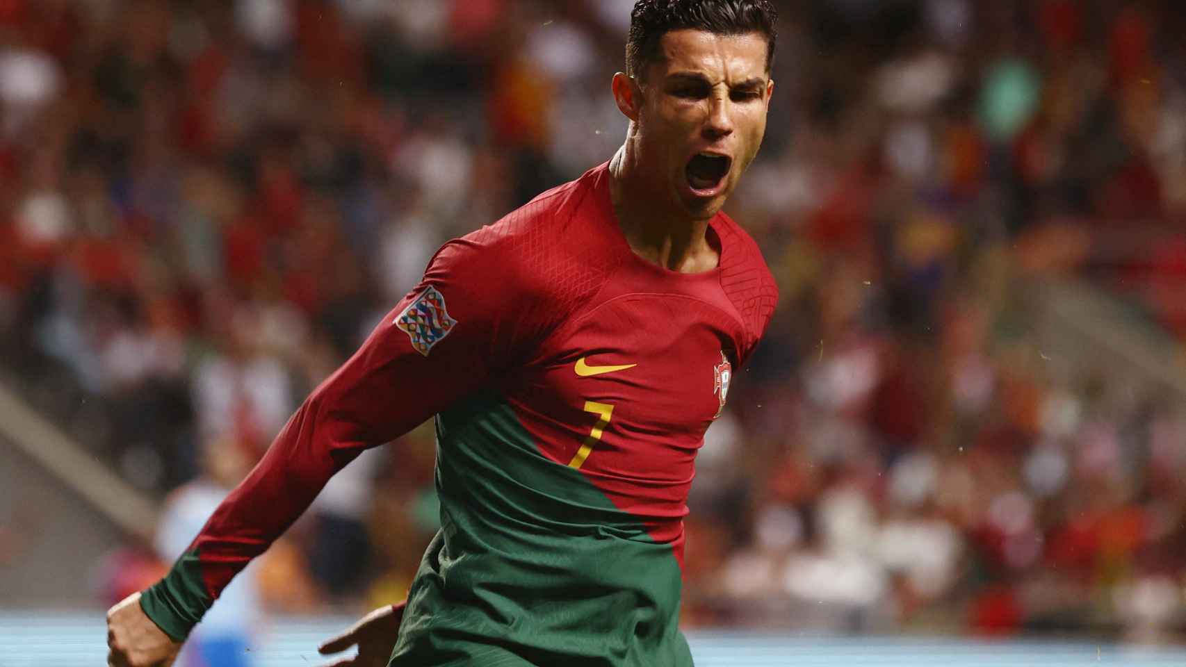 Cristiano Ronaldo, en un partido de la selección de Portugal