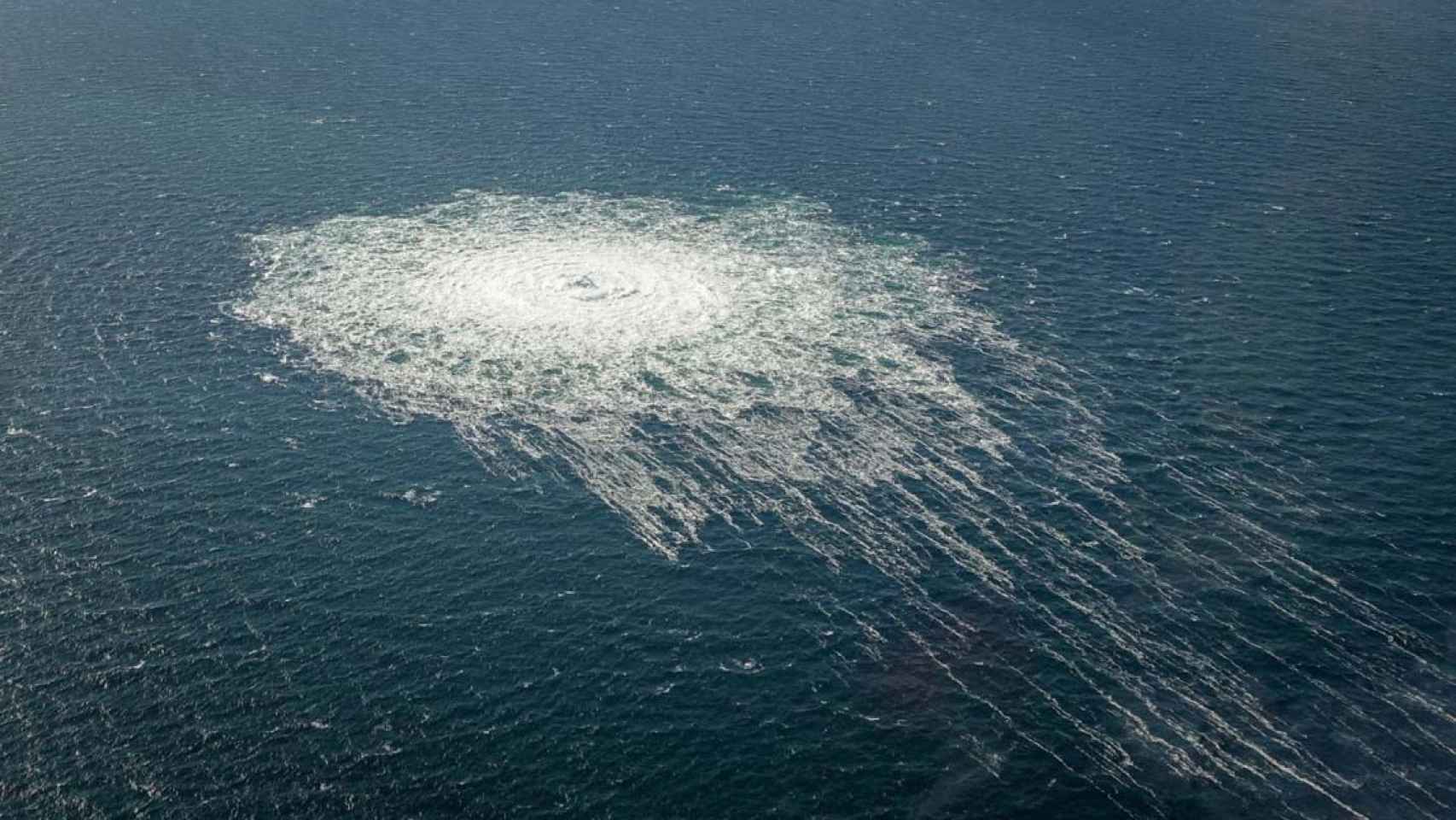 Fugas de gas en el mar Báltico.