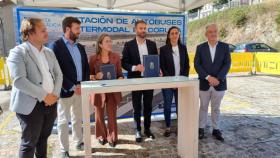 Firma del acta de replanteo por las obras de la estación de autobuses intermodal de A Coruña.
