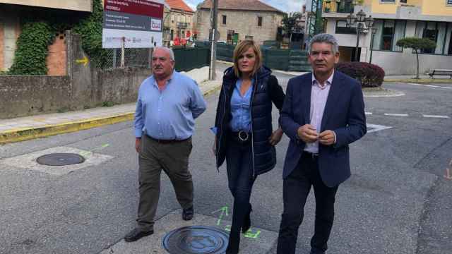 Inicio de las obras de la calle Picota en Redondela (Pontevedra).