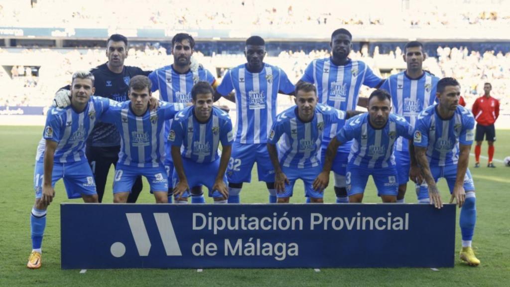 El once del Málaga CF contra el Villarreal B en La Rosaleda