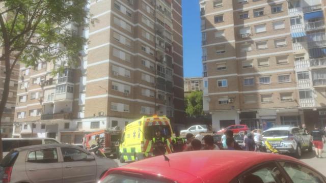 Incendio en un piso de Miraflores (Málaga).