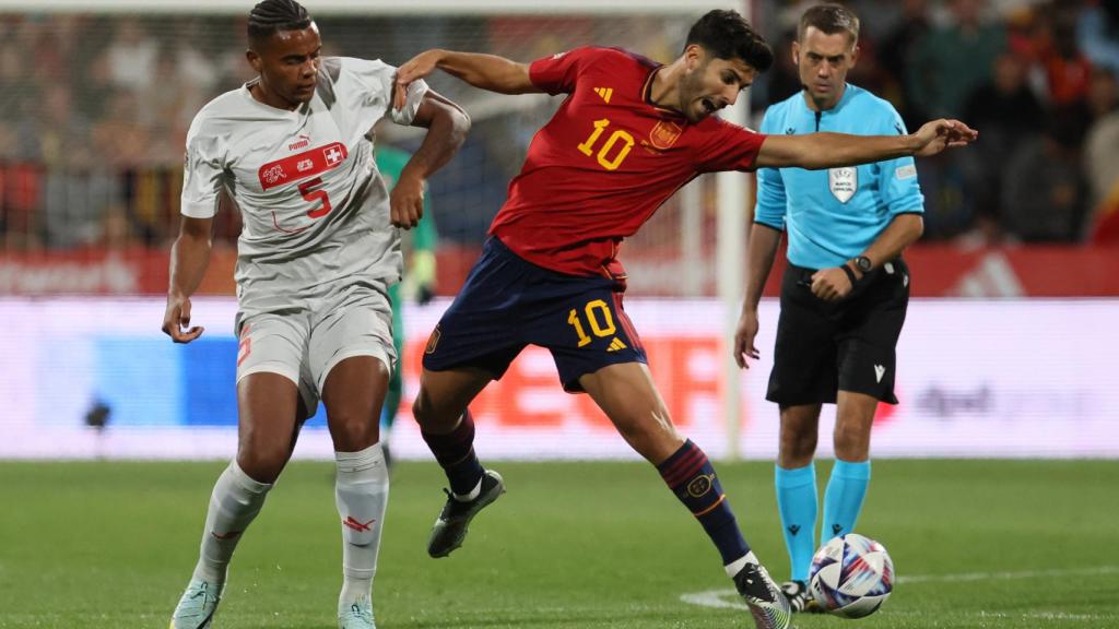 Marco Asensio, durante el partido de la Selección contra Suiza