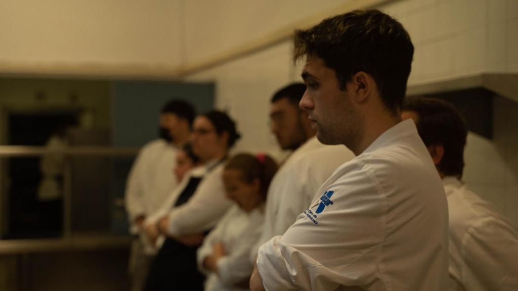 Guillermo en clase de la FP de Cocina.