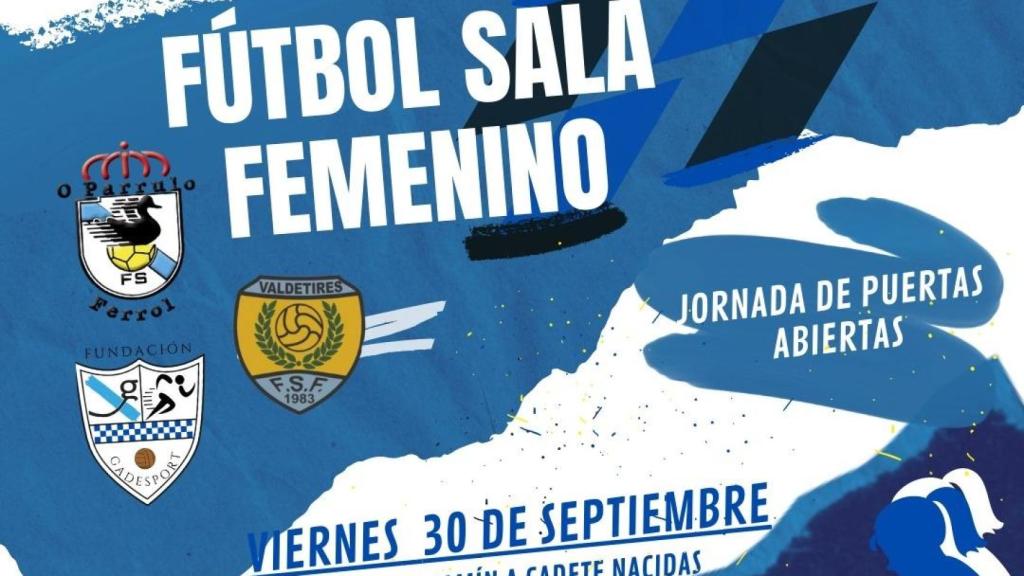 Nueva jornada de puertas abiertas de la Escuela de Fútbol Sala Femenino de O Parrulo Ferrol